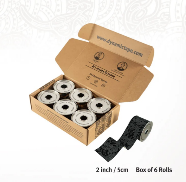 Fita biomecânica de negro cinza fita dinâmica 5 cm